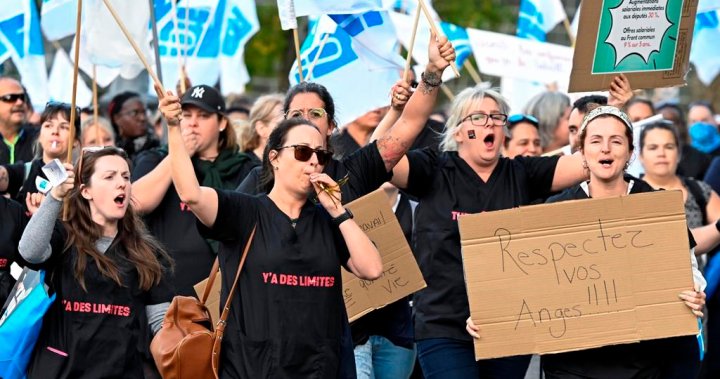 Nurses union rejects deal with the Quebec government – Montreal